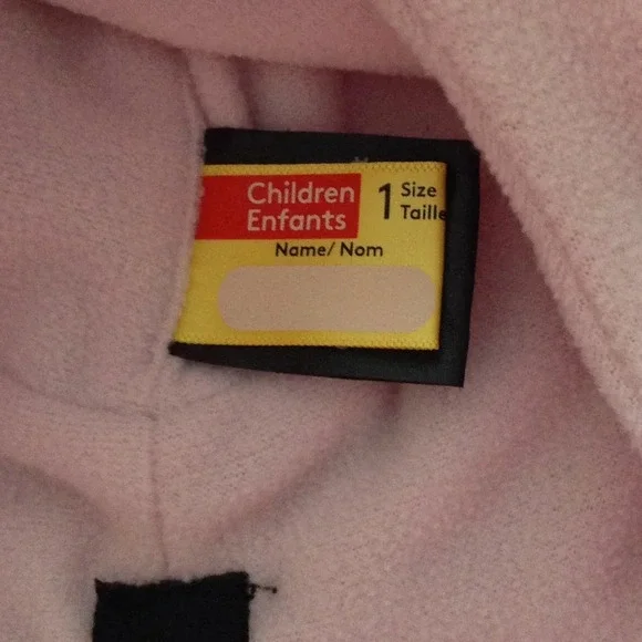 Komb Girls Pink Fleece Hat + Matching Mittens Set Cozy Bunny Ears Size1 Winter - Picture 4 of 5